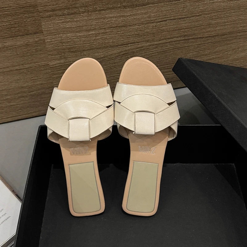 Women Solid Color Fashion Slippers