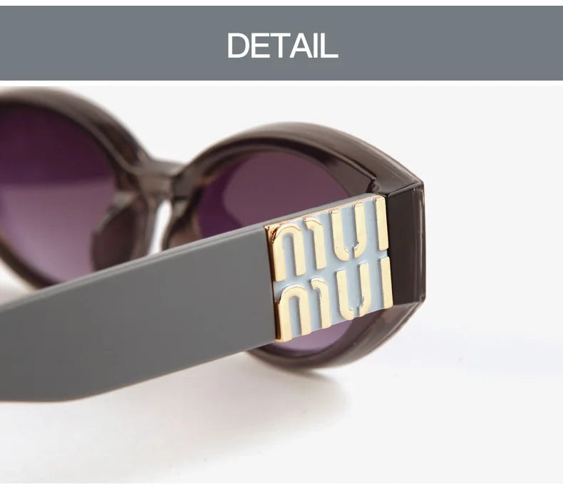 Women Luxury Oval UV400 Designer Fashion Sunglasses