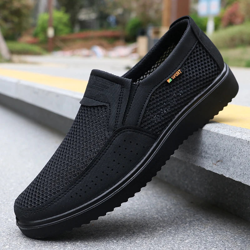 Men Breathable Mesh Slip On Loafers