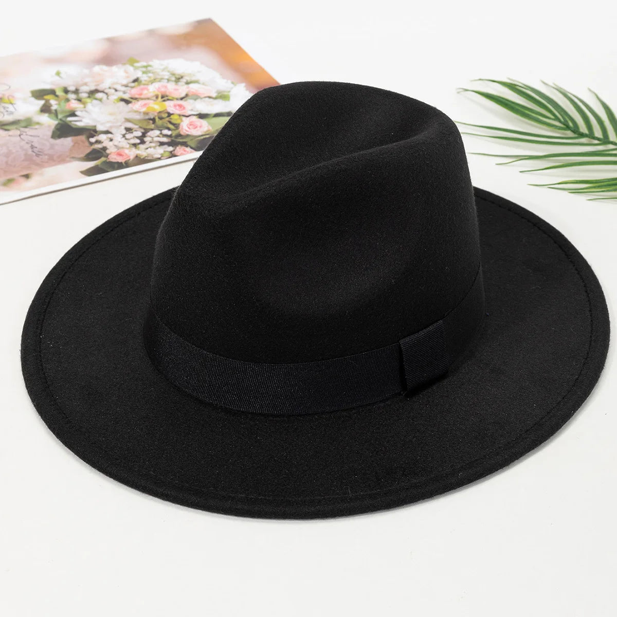 Men Woolen Wide Brim Jazz Hat Fashion Style