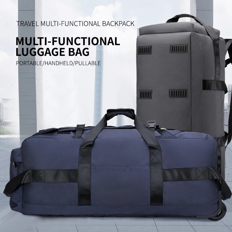 Large Capacity Wheeled Travel Carry On Bag for Men