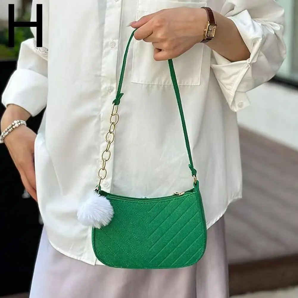 Felt Mini Shoulder Saddle Bag for Women