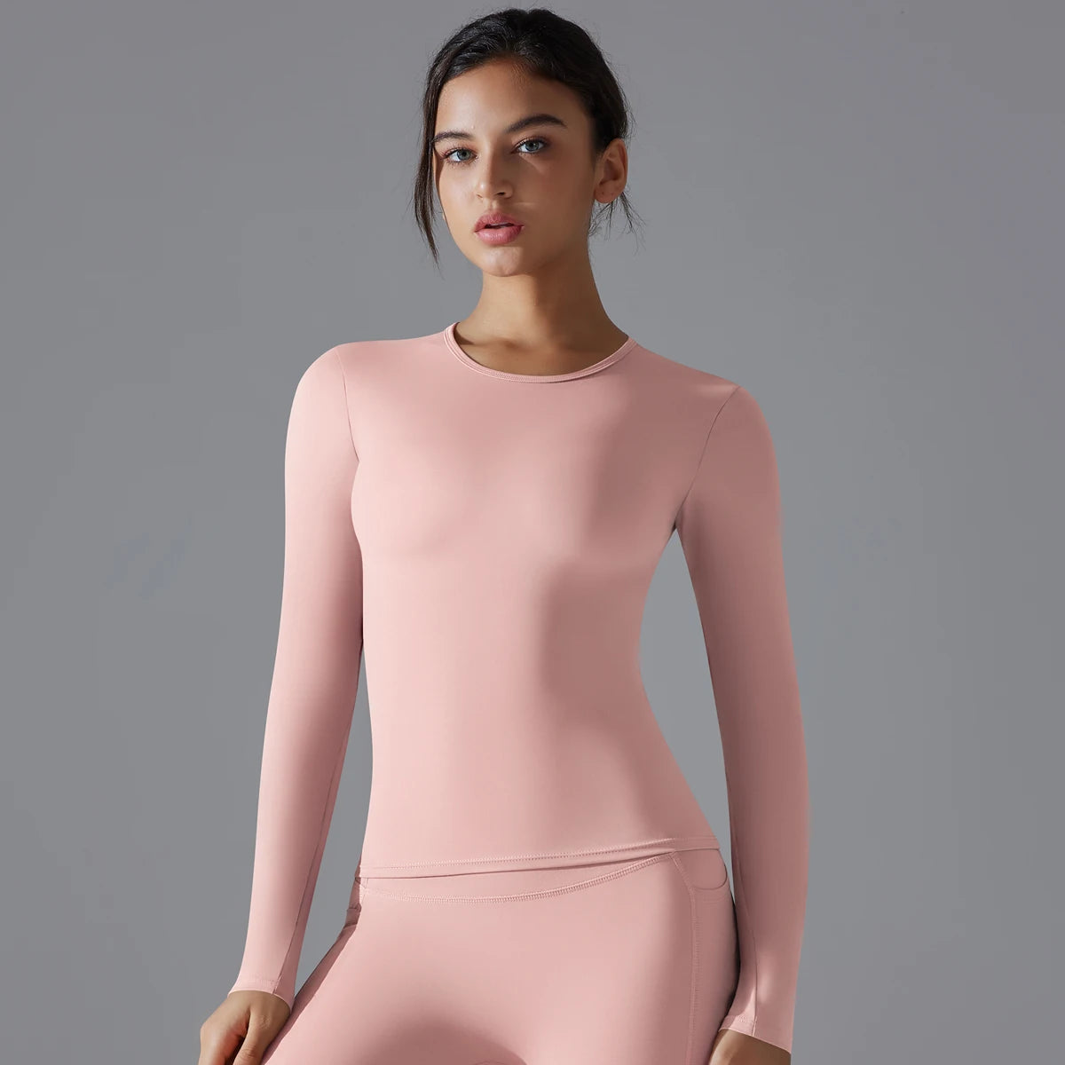 Women Long Sleeve Dry Fit Breathable Fitness Top