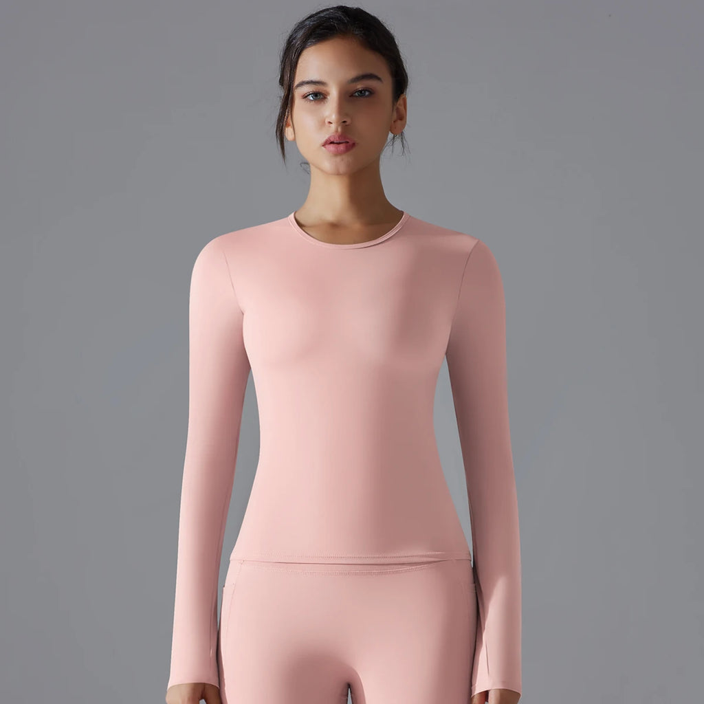 Women Long Sleeve Dry Fit Breathable Fitness Top