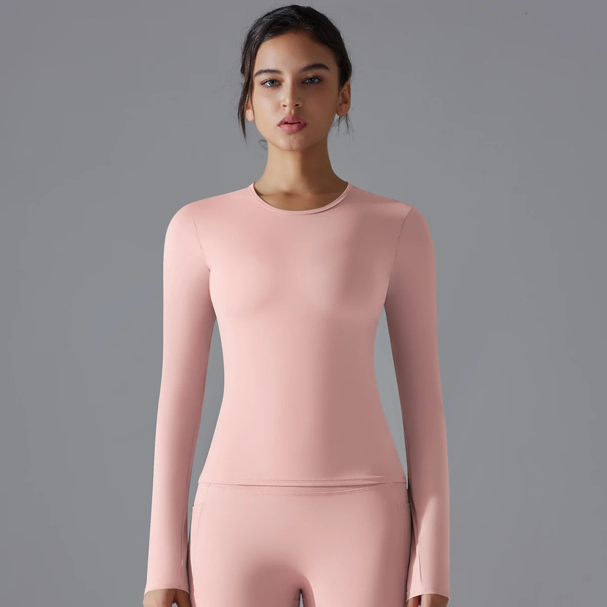 Women Long Sleeve Dry Fit Breathable Fitness Top