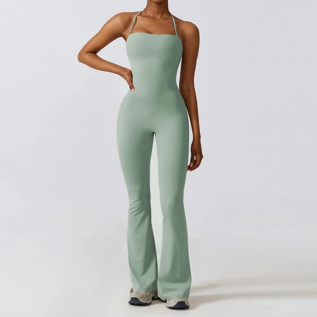 Women Sleeveless Yoga Jumpsuit Fitness Sports Bodysuit