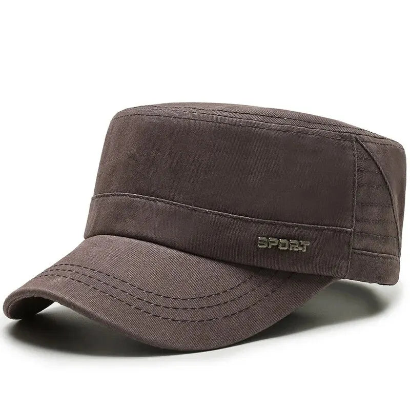 Men Casual Military Flat Cap Fashion Hat