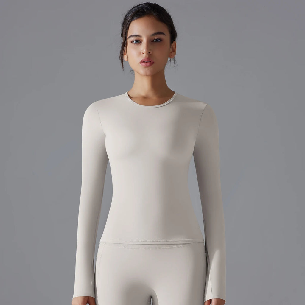 Women Long Sleeve Dry Fit Breathable Fitness Top