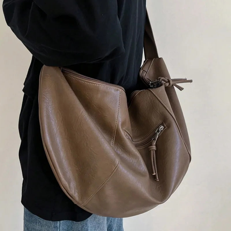 Stylish PU Dumpling Crossbody Bag for Men