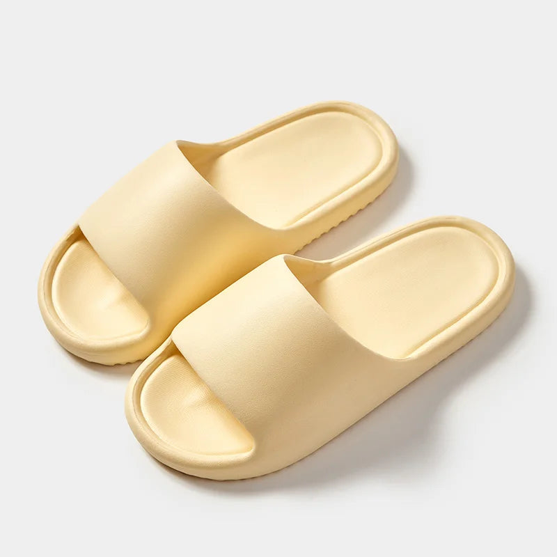 Men's Classy  Slippers for Women's Home Use Thick-Soled Indoor Summer Bread Sandals for Men's Couples Bathroom Bathing Non-Slip Slippers