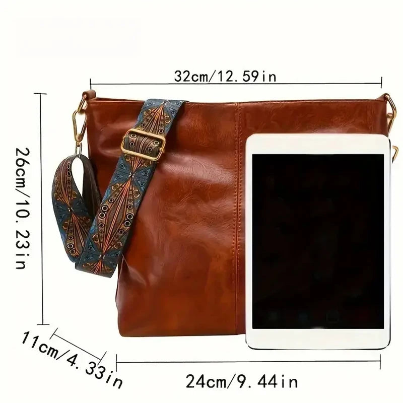 Solid Color Zipper Tote Shoulder Bag for Women