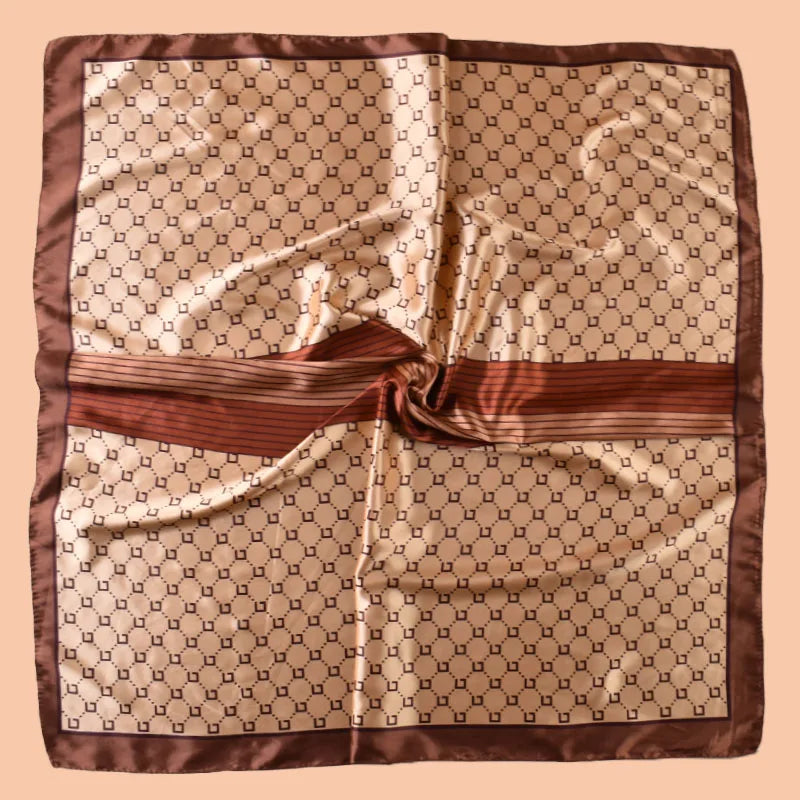Women Summer Beach Accessory Fashion Satin Square Scarf