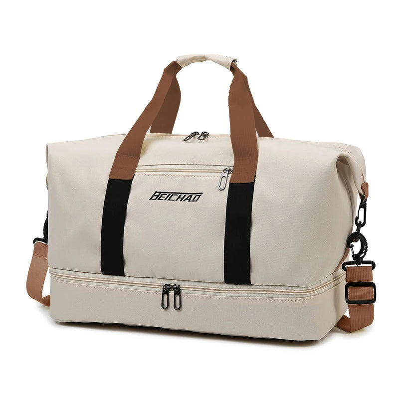 Large Capacity Waterproof Travel Bag with Dry Wet Separation