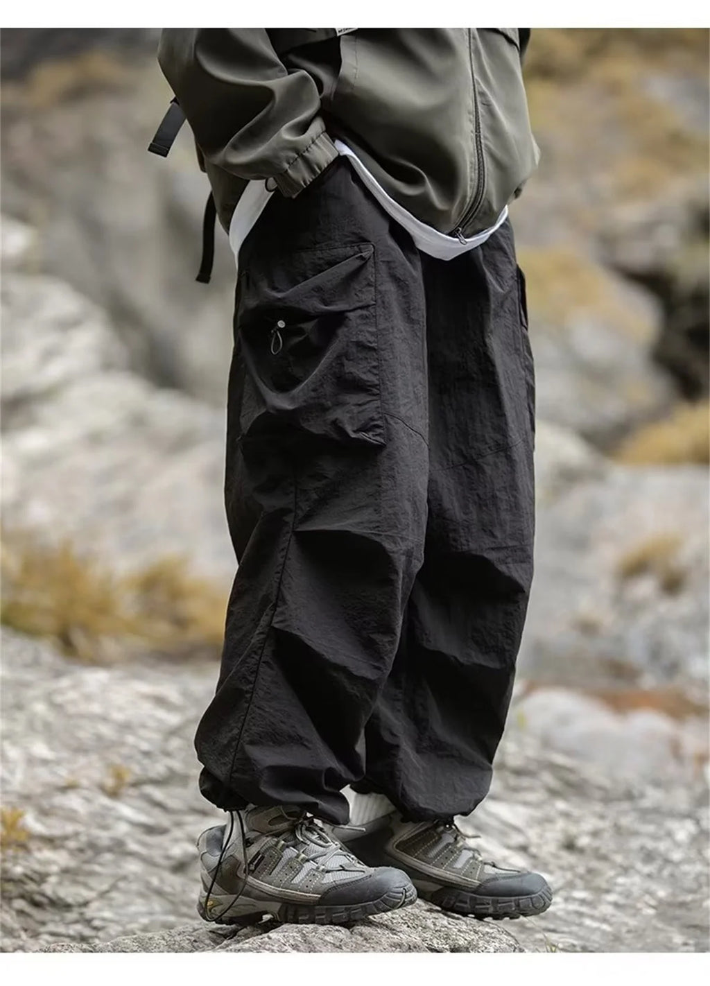 Men Waterproof Cargo Pants Casual Trousers