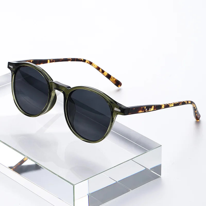 Women Vintage Round Oval UV400 Fashion Sunglasses