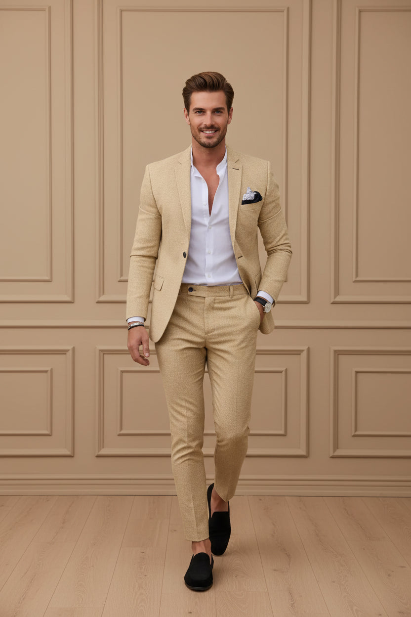 Men Elegant 2 Piece Suit Set