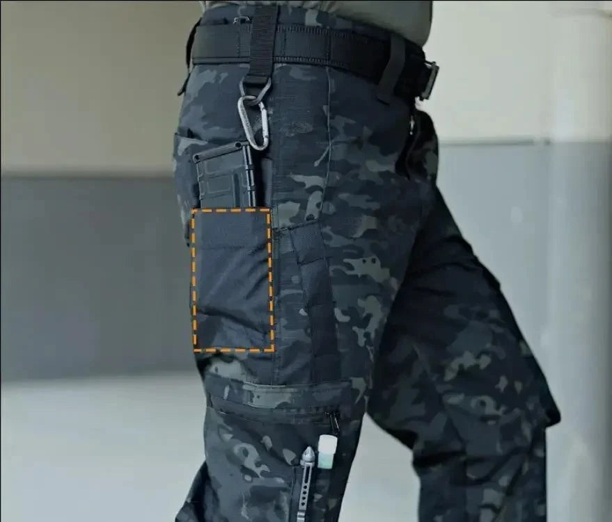 Men Tactical Waterproof Cargo Pants Multi-Pocket