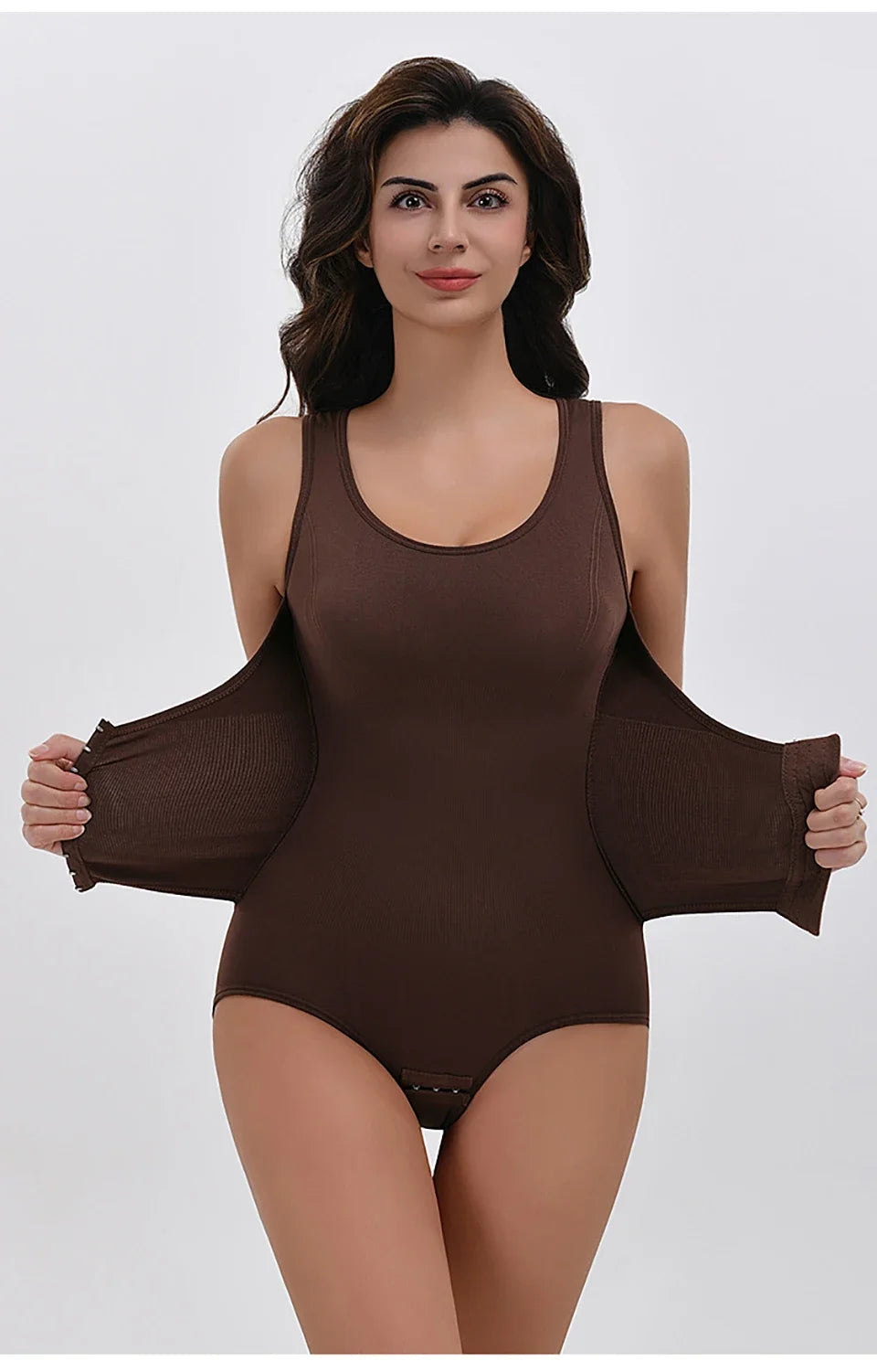 Zipper Belt Tummy Control Shapewear Bodysuit for Women