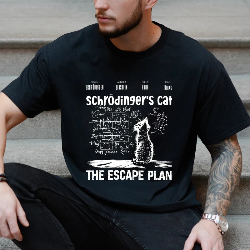 Men Cat Graphic Short Sleeve T Shirt