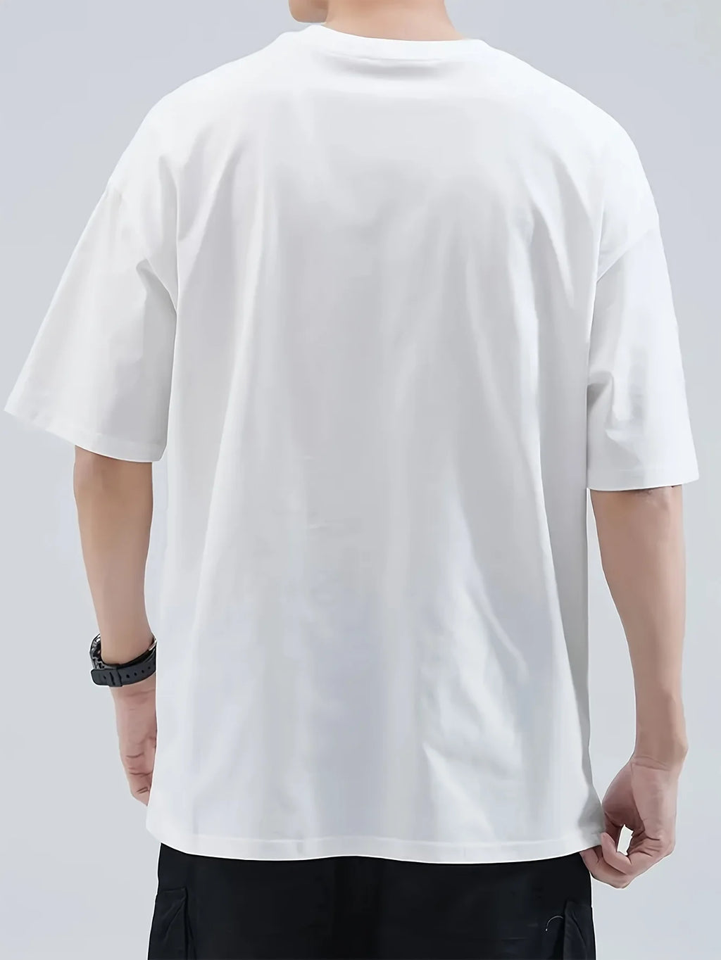 Men's Samurai Print Cotton Short Sleeve T-shirt