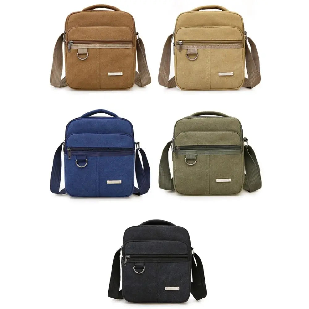 Large Capacity Canvas Crossbody Shoulder Bag for Men