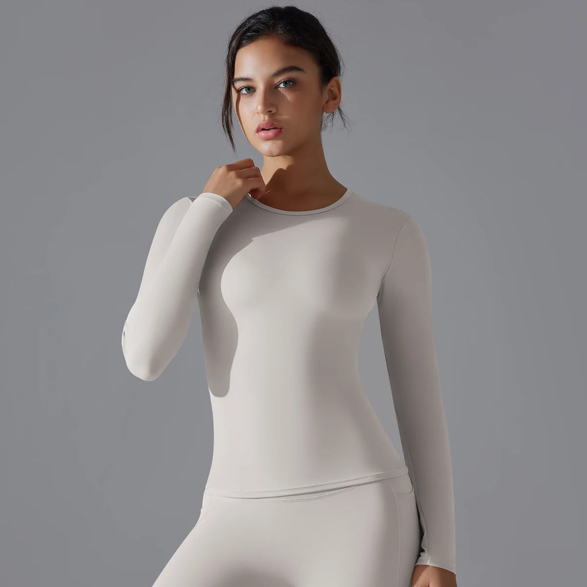 Women Long Sleeve Dry Fit Breathable Fitness Top