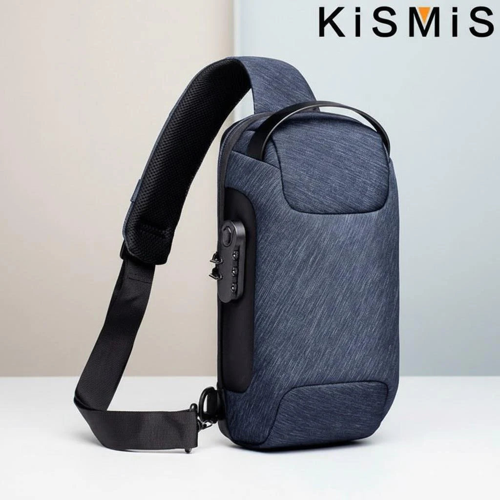 Waterproof Anti Theft USB Charging Crossbody Bag for Men