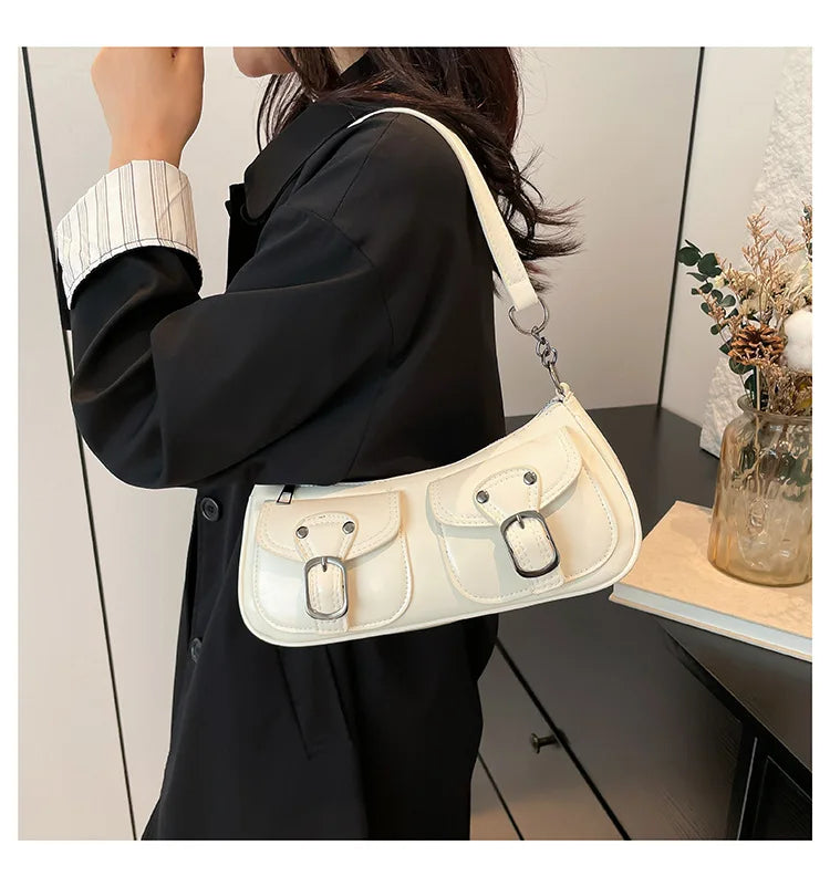 Women's shoulder bag fashion commuting armpit bag personality trendy cool scooter bag small senior sense shoulder crossbody bag