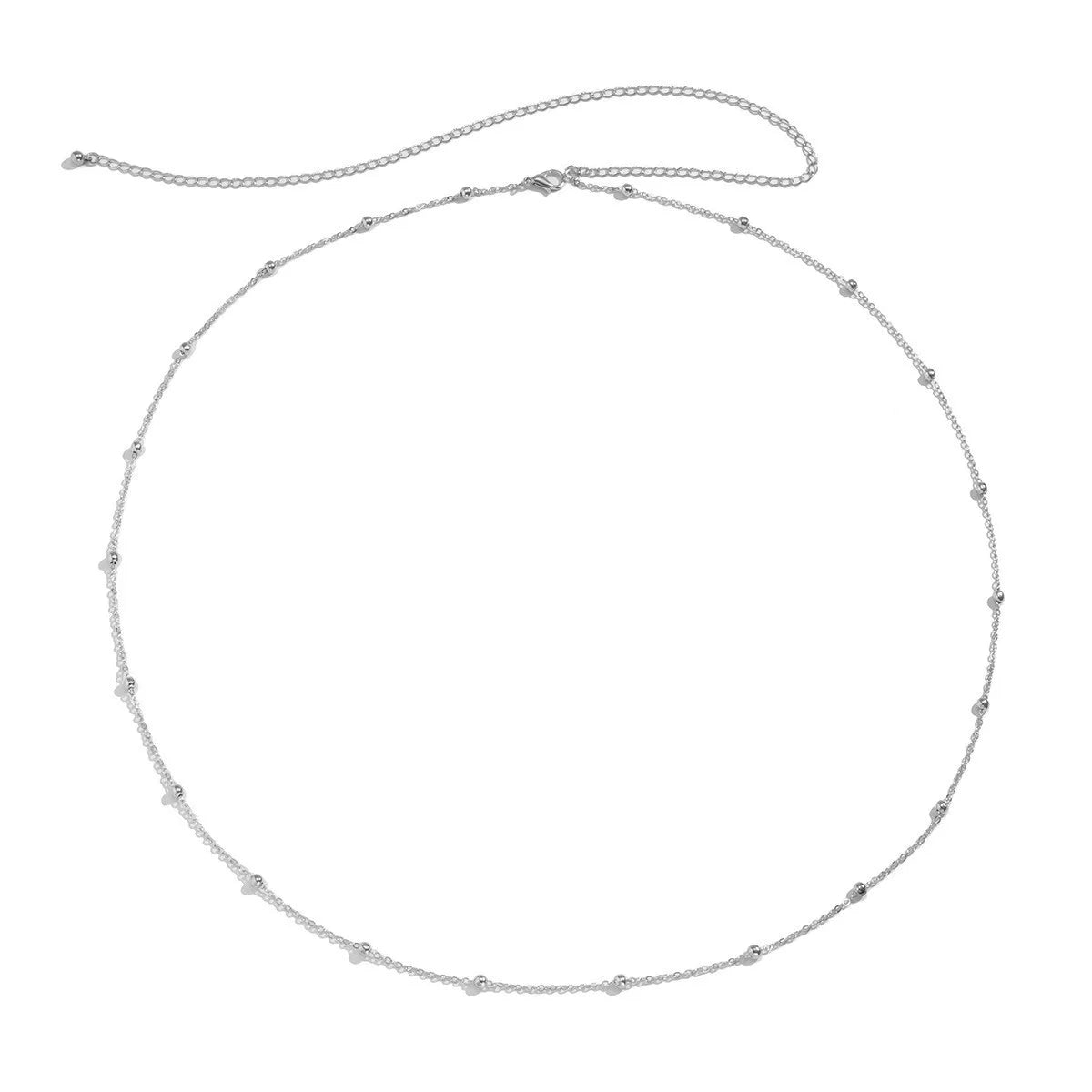 Women Glitter Waist Chain Metal Belt