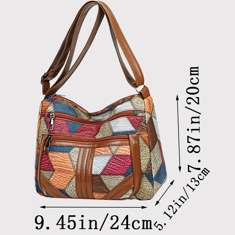 Lightweight Geometric Crossbody Shoulder Bag for Women