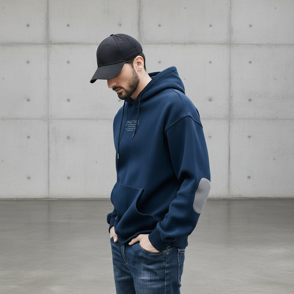 Men Oversized Graphic Hooded Sweatshirt