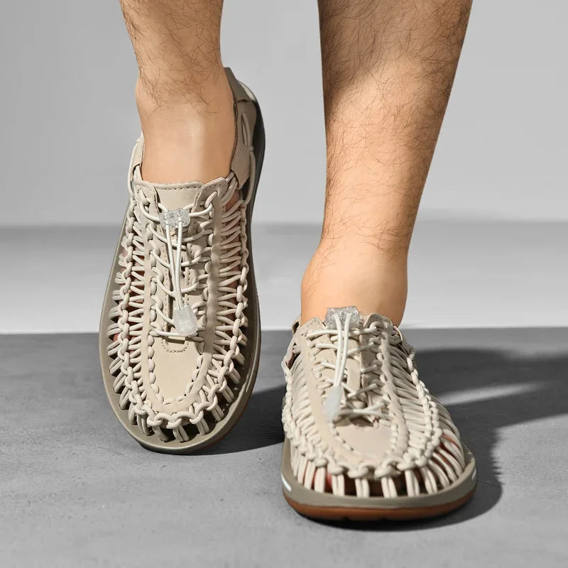 Men Handwoven Casual Beach Sandals