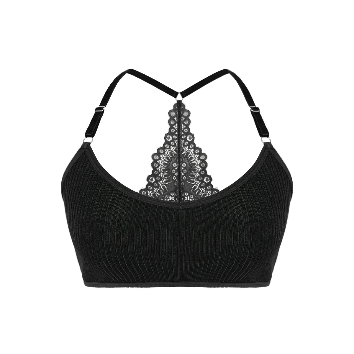 Backless Ribbed Wireless Bralette Camisole for Women