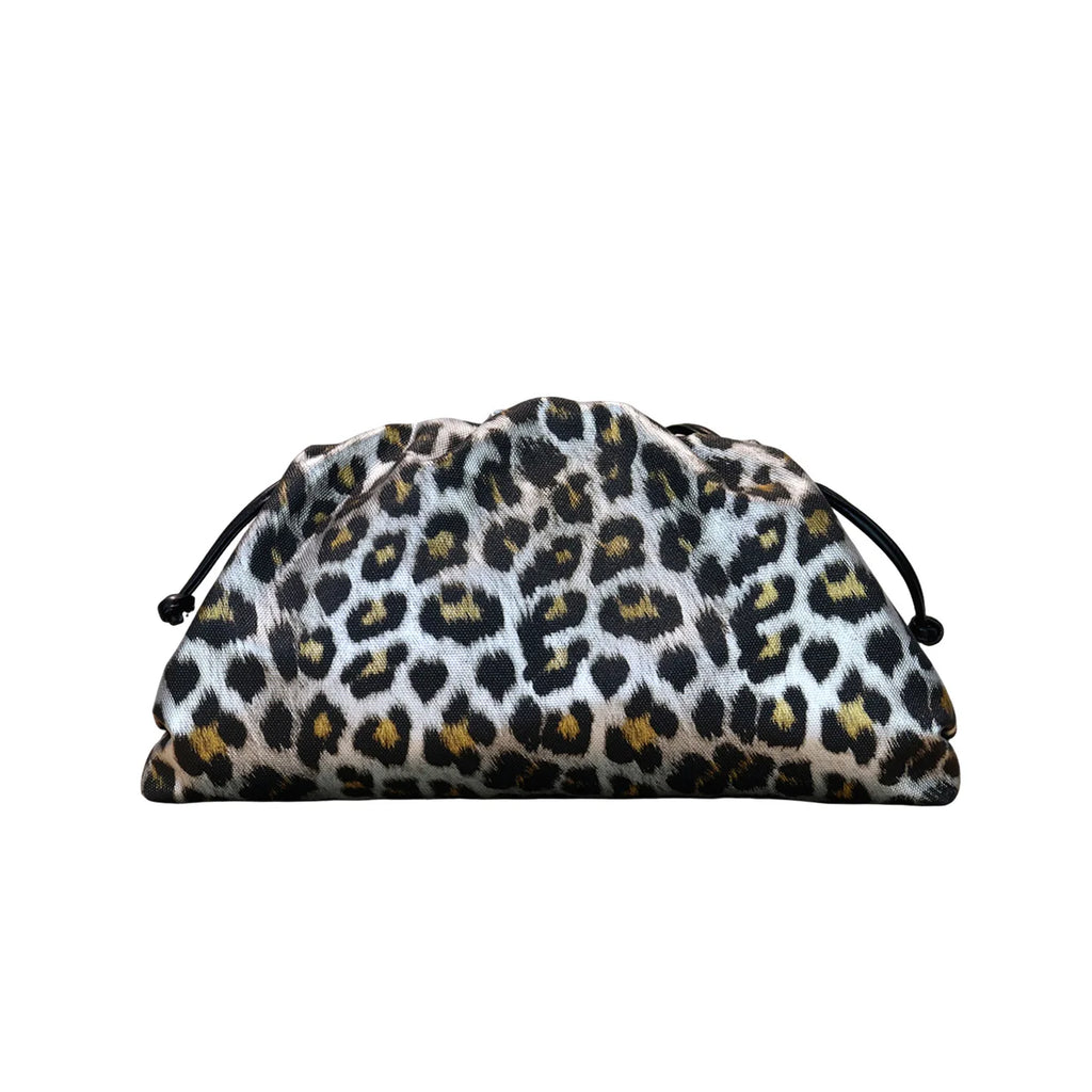 Ruched Snake Pattern Cloud Shoulder Bag for Women