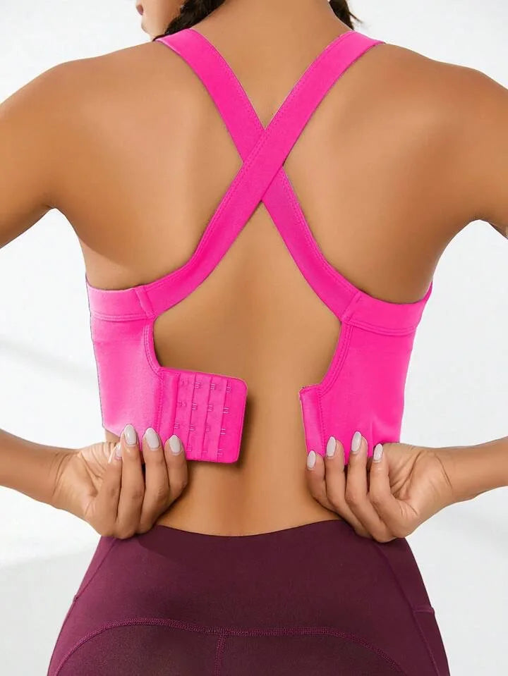 Women Cross Back Adjustable Sports Bra