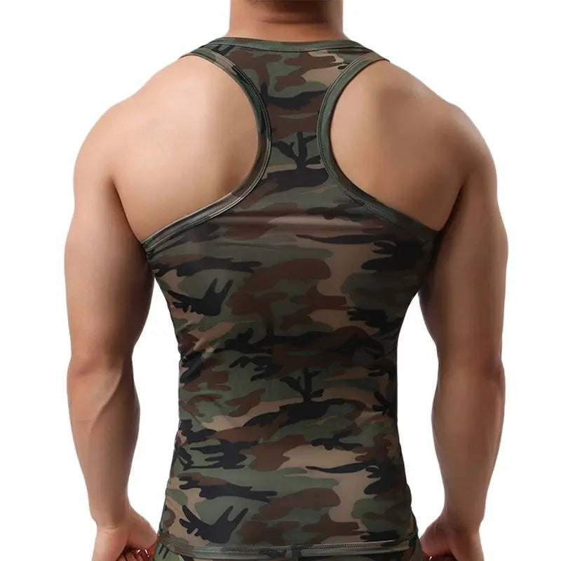 Men Quick Dry Camouflage Gym Tank Top Vest