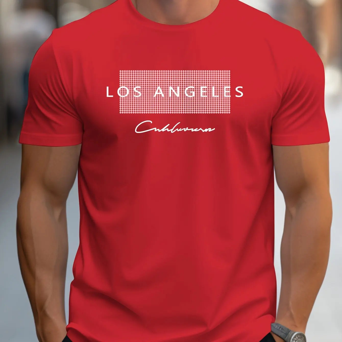 Men Los Angeles Graphic Oversized T Shirt
