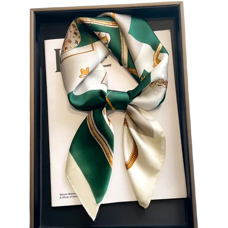 Women Luxury Satin Silk Square Scarf Fashion Hijab Wrap