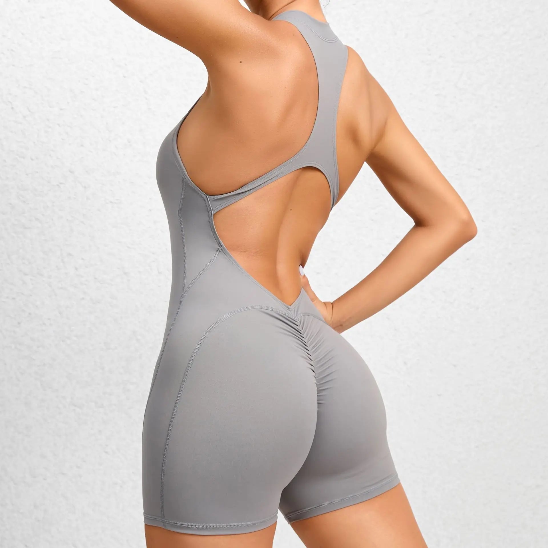 Women Sleeveless Sports Jumpsuit Yoga Romper Fitness Bodysuit