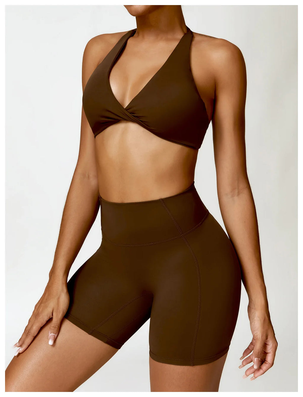 Women Seamless Yoga Set Push Up Sports Bra and High Waist Leggings