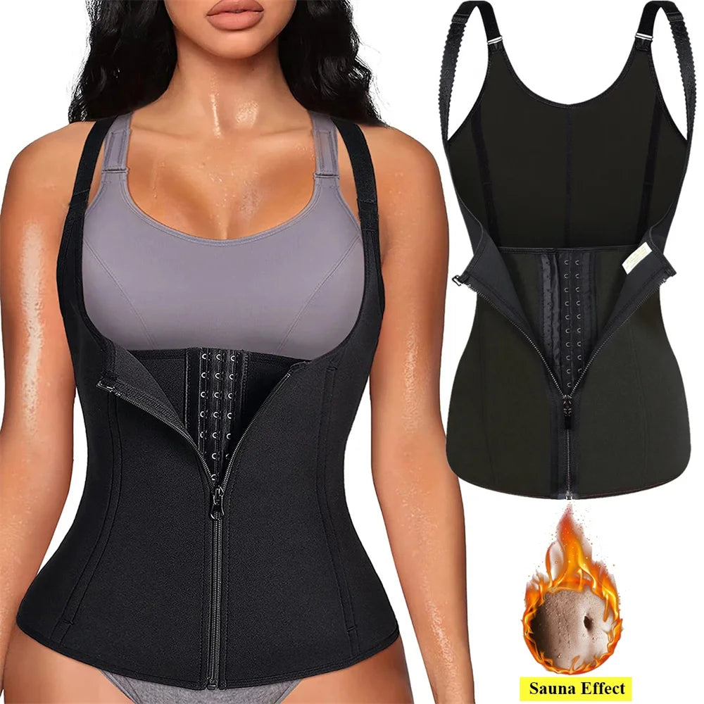 Zipper Waist Trainer Tank Top Body Shaper for Women