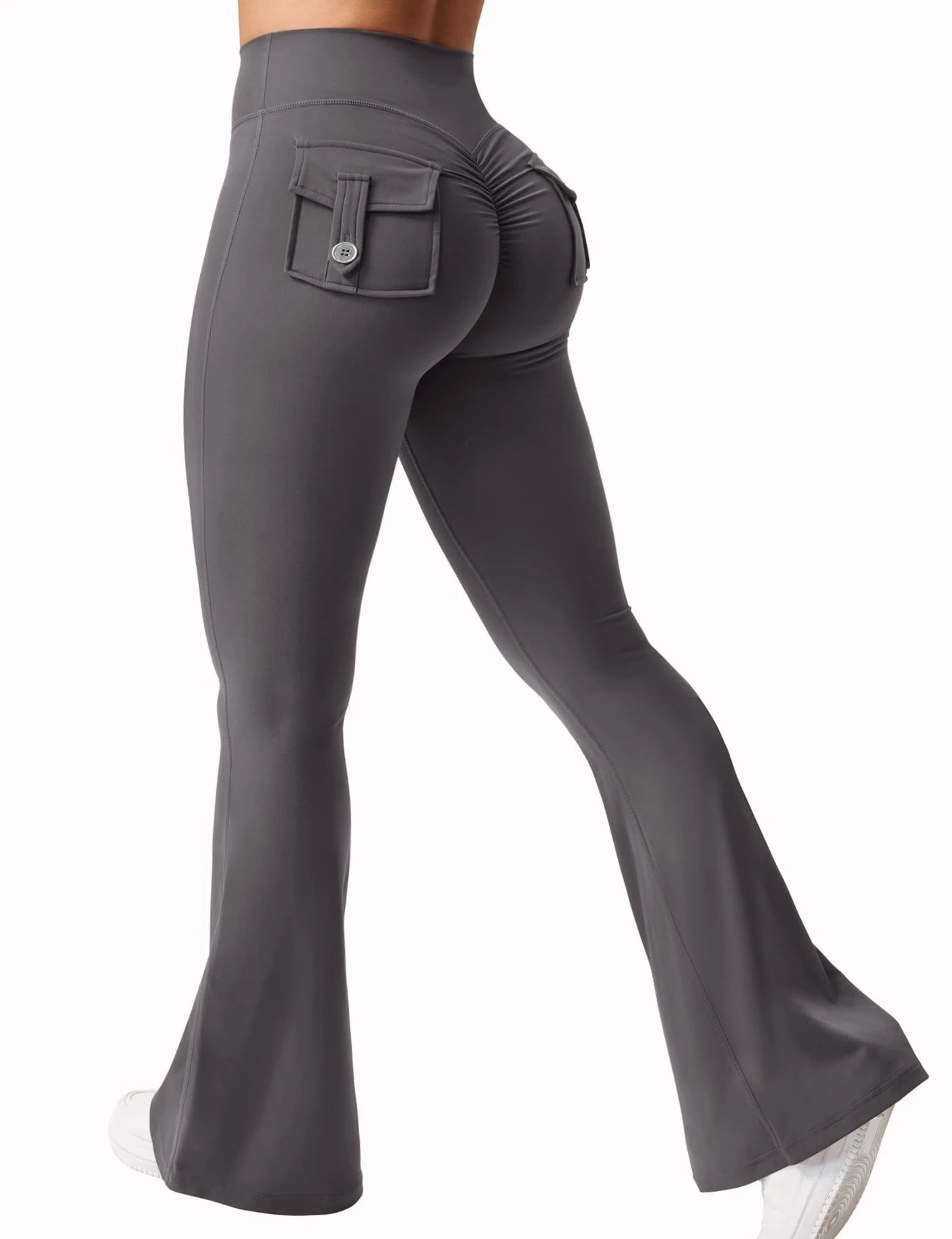 Women Wide Leg Yoga Leggings High Stretch with Pockets Fitness Pants