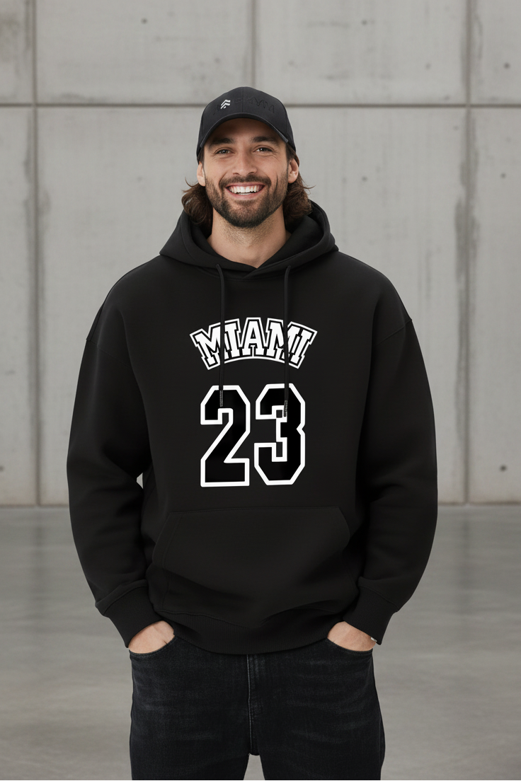 Men Loose Fit Long Sleeve Pullover Hoodie
