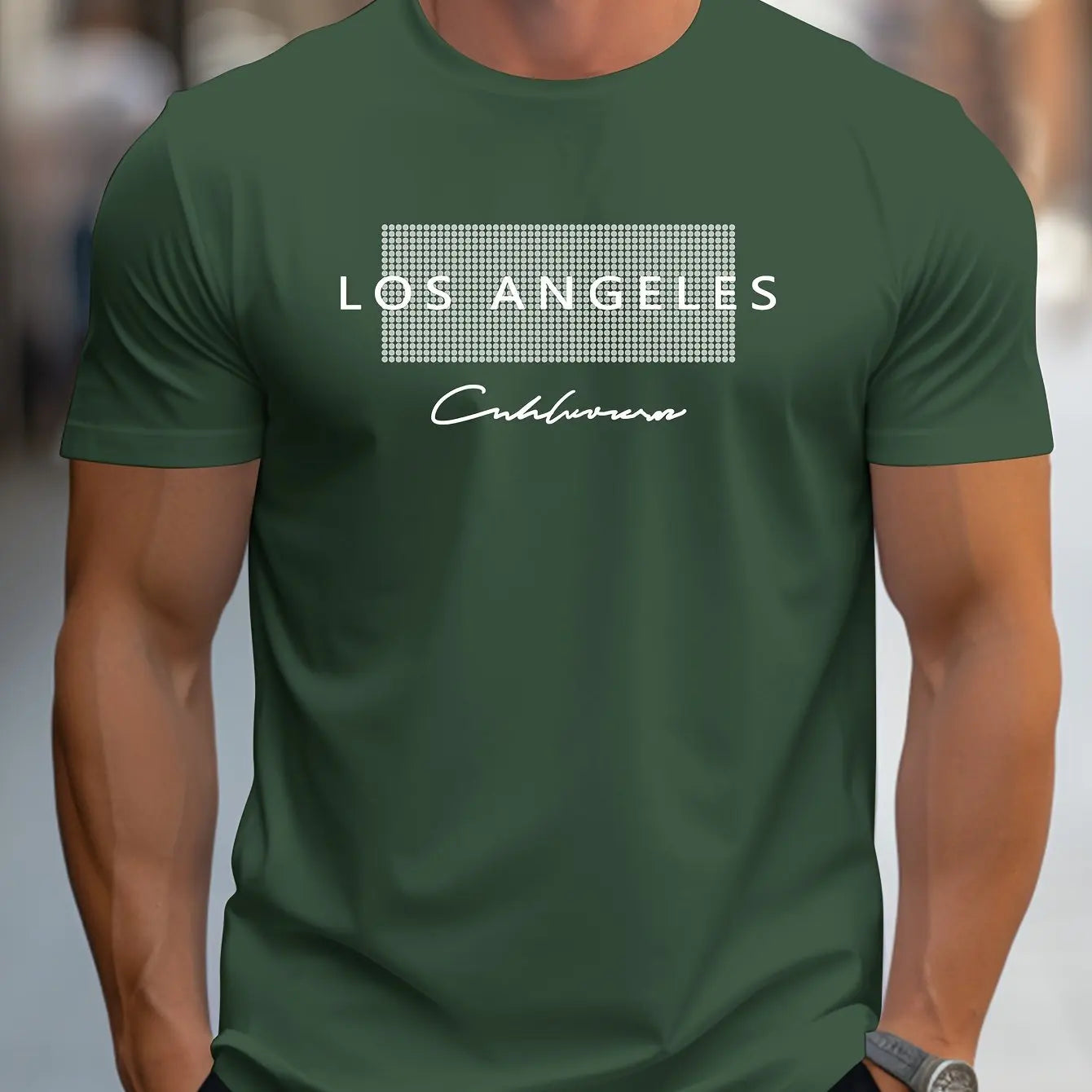 Men Los Angeles Graphic Oversized T Shirt