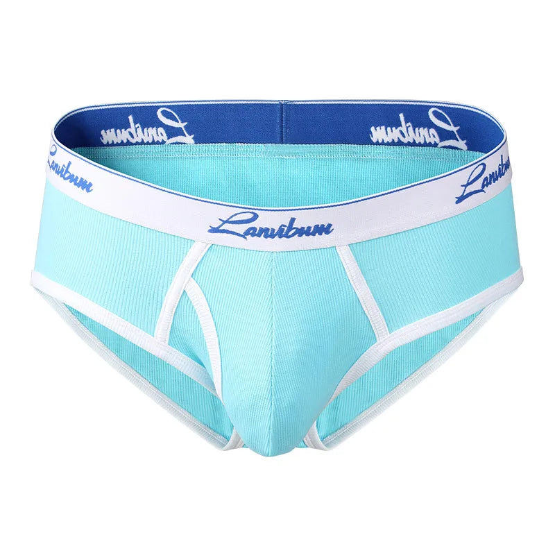 Mid Waist Cotton Thread Briefs for Men