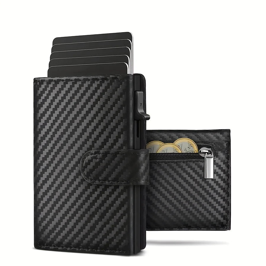 Slim RFID Protection Wallet with Coin Pocket for Men