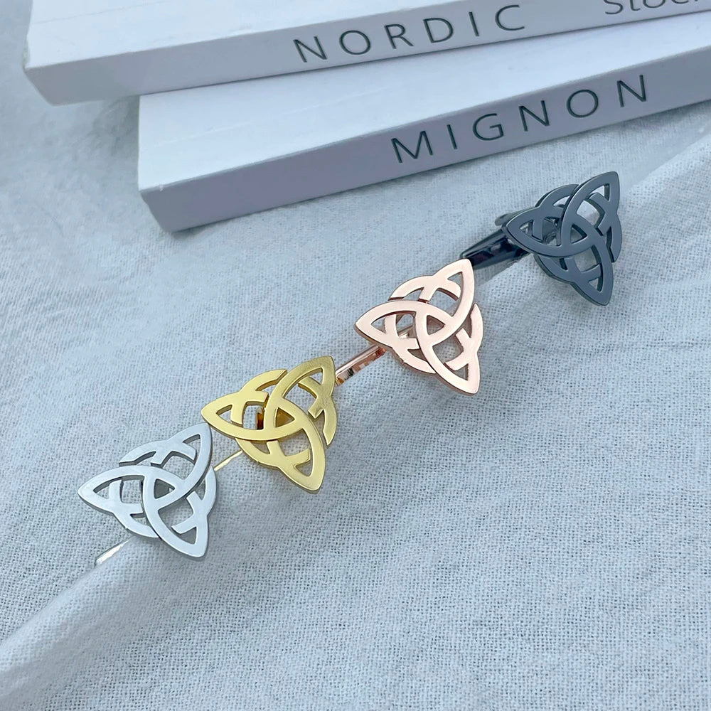 Men Stainless Steel Triangle Cufflinks Jewelry