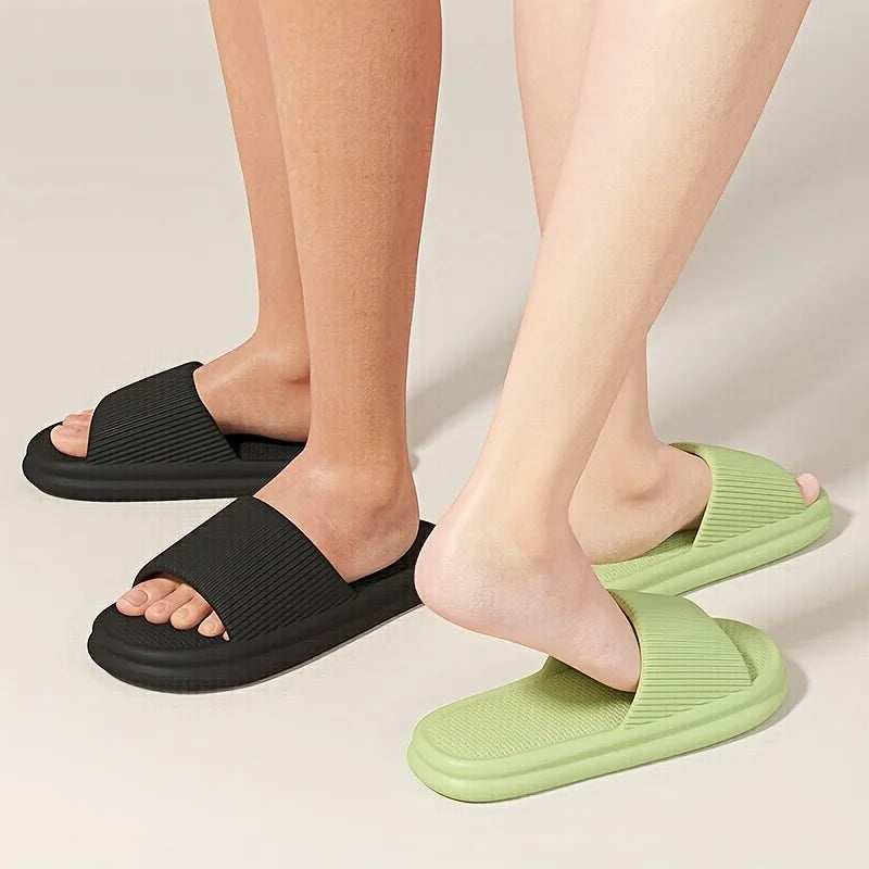 Men Summer Silent Slippers Indoor Home Bathroom Anti-Slip Soft EVA Sole Odor-Proof Sandals for Women Comfort Lightweight
