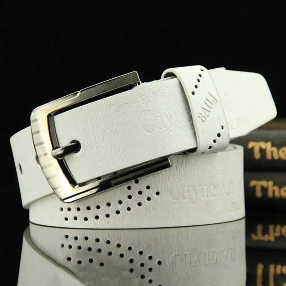 Men Vintage Leather Letter Print Belt