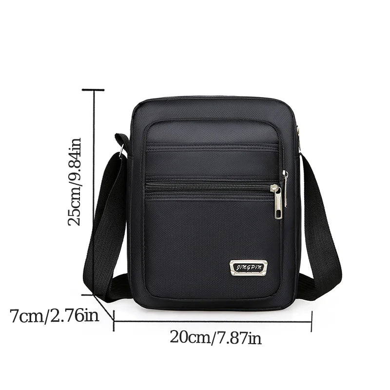 Large Capacity Waterproof Multi Layer Shoulder Crossbody Bag for Men